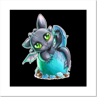 Baby Toothless Posters and Art